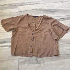 Cropped Button Up Shirt